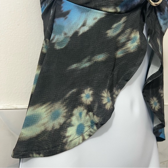 Urban Outfitters M Tie Dye Floral Halter Y2K Babydoll Fairy Grunge Tank Cami Top - Picture 5 of 10